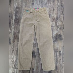 Empyre Pants Tori Corduroy Skate Size 7 Womens Tan High Rise Loose Baggy Y2K